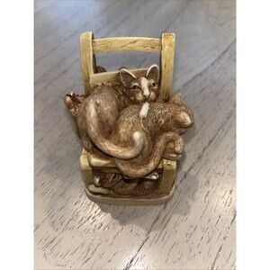 Harmony Kingdom “Rumble Seat” Whimsical Cat Figurine/Trinket Box Made In England